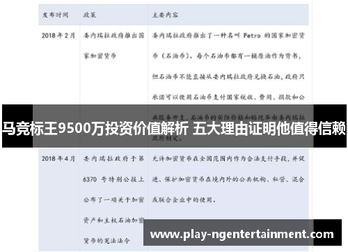 马竞标王9500万投资价值解析 五大理由证明他值得信赖